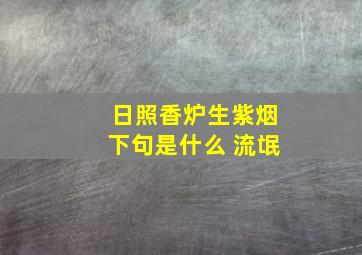 日照香炉生紫烟下句是什么 流氓